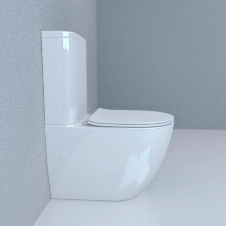 Унитаз ESBANO FORTEX-N торнадо безободковый напольный белый 610x360x810