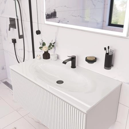 TW Shape комплект мебели, база с раковиной Kerasan 547001*1, 102х52см, с 1-м выдвиж. ящиком с механизмом push to open, цвет: белый матовый RAL9003