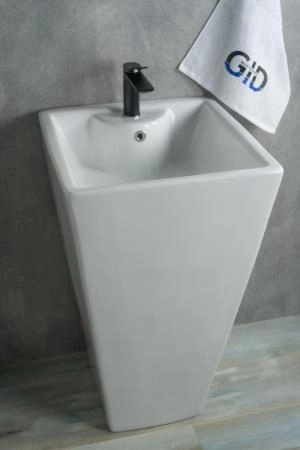 Раковина моноблок Gid Nb145 47x47 напольная белая