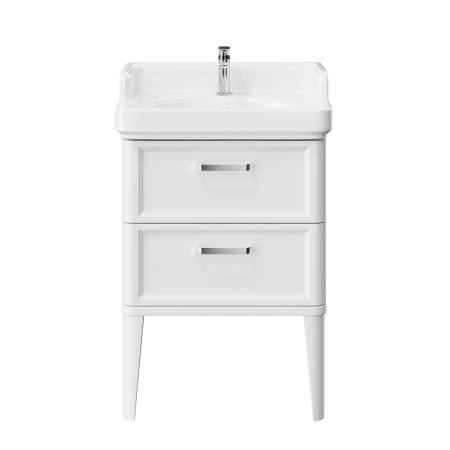 Тумба Kerama Marazzi POMPEI ПОМПЕИ PO.N.60.2\WHT напольная с 2 ящиками 60, белая глянцевая