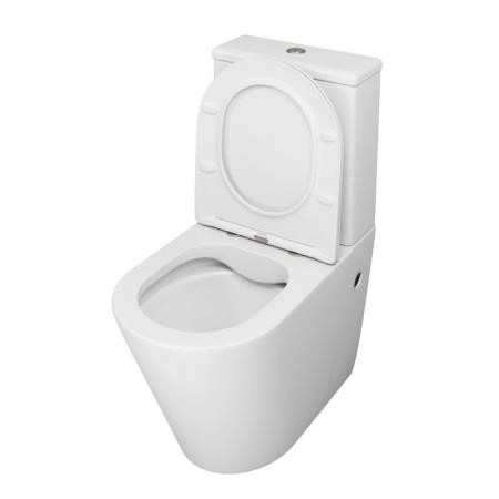 Унитаз Grossman GR-4480MS Color (620*365*810) БЕЛЫЙ МАТОВЫЙ напольный Безободковый с тонкой крышкой