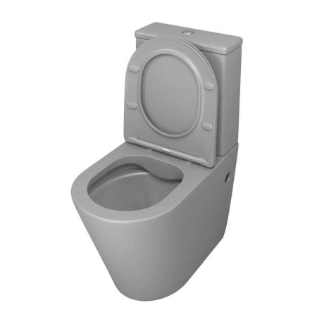 Унитаз Grossman GR-4480GLMS Color (620*365*810) СВЕТЛО-СЕРЫЙ МАТОВЫЙ напольный Безободковыйс