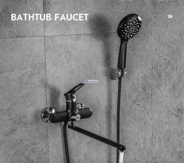 Смеситель для ванны Frap F2249-6 черный хром