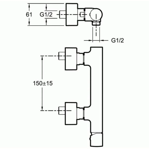 Смеситель Jacob Delafon TOOBI E8962-BN для душа полированный никель