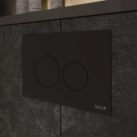 Кнопка смыва для инсталляции VitrA Origin  740-2411 матовая черная двойный смыв