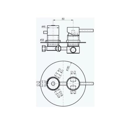 Смеситель Rav Slezak SEINA SE987.3 для душа, цвет Хром на 3 источника