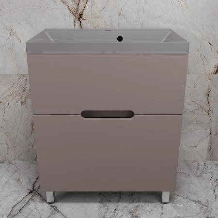 Тумба с раковиной Style Line Матис 70 ЛС-00002436 напольная под ASTI 70 (2 ящика) ТАУП ТЁМНЫЙ ЭМАЛЬ