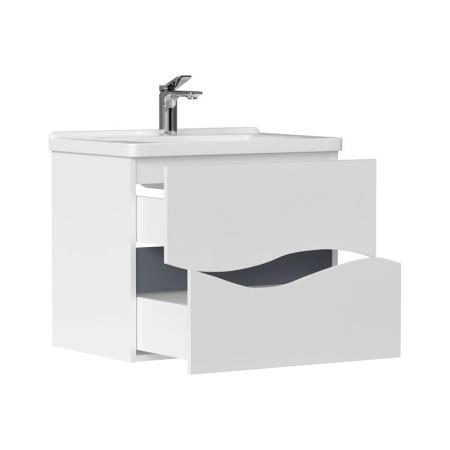 Тумба для ванной Volna Grey 60.2Y Белый/серый оникс подвесная (Миранда) раковина отдельно