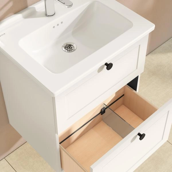 Тумба с раковиной  VitrA Root Classic  68848 60 см матовая белая МДФ