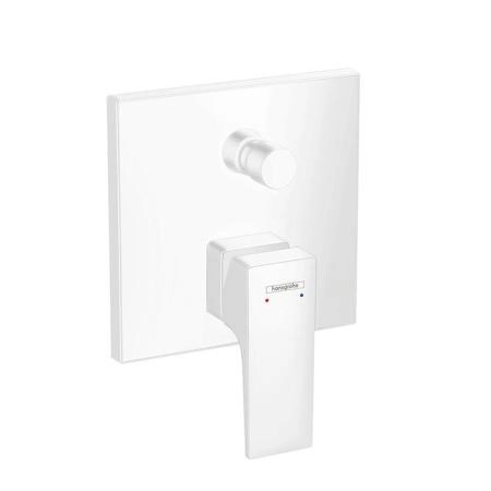 Hansgrohe Metropol Встраиваемый смеситель для ванны с переключателем и обр. клапанами, внешняя часть, цвет: белый матовый