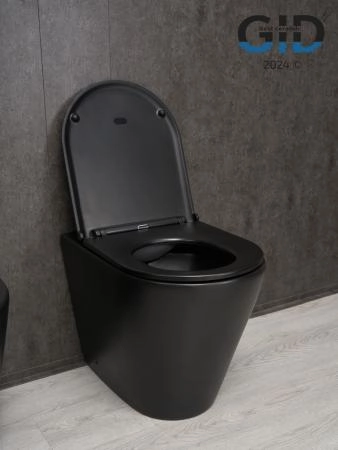 Унитаз приставной Gid TRS-263BM 62212Y черный матовый 56x36x41