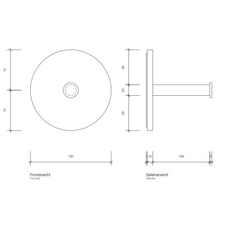 Decor Walther Stone TPH1 Держатель туалетной бумаги, подвесной, цвет: белый / хром