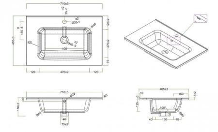 Тумба под раковину Belbagno KRAFT Bianco Opaco подвесная KRAFT-700-2C-SO-BO