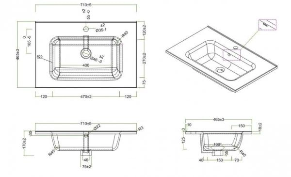 Тумба под раковину Belbagno KRAFT Bianco Opaco подвесная KRAFT-700-2C-SO-BO