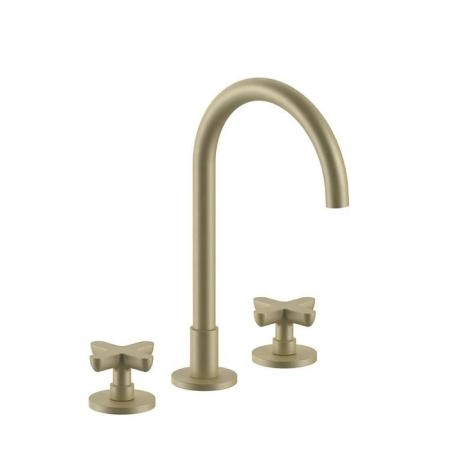 Fantini Icona Classic Смеситель для раковины, 3 отверстия, цвет: матовое золото