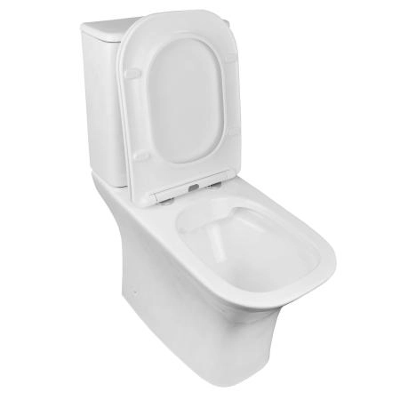 Стекло Azario Унитаз-компакт безободковый Azario Fretta Square AZ-5121 с крышкой микролифт