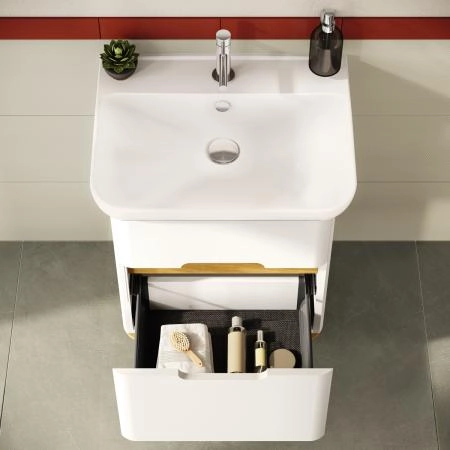 Тумба с раковиной  VitrA Sento  60822 65 см матовая белая МДФ