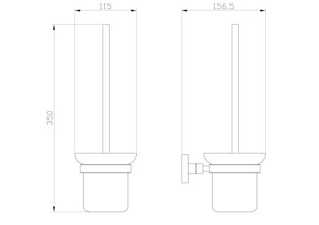 Туалетный ершик в комплекте WONZON & WOGHAND POLO, Темное золото (WW-8919-DG)