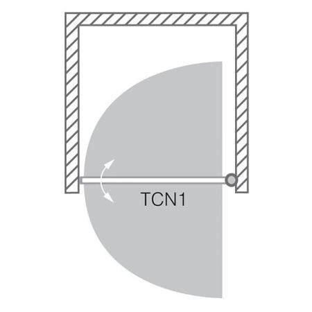 Душевая дверь Roltechnik TCN1/800 80 стекло прозрачное профиль хром