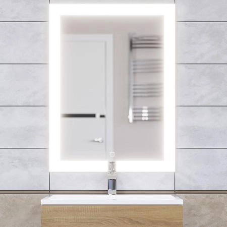 Зеркало для ванной с подсветкой Uperwood Barsa 60х80 см, сенсорный выключатель, антизапотевание