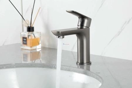 Смеситель для раковины Gappo G1048-9 Оружейная сталь