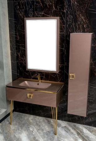 Столешница Boheme стекло 80см моноблок Лиловый 852-080-PU