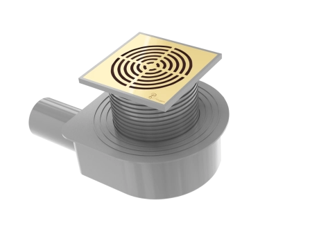 Душевой трап Boheme SMART DESIGN 15x15 cm, нерж.сталь МАТ. ЗОЛОТО 984-15-MG