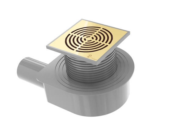 Душевой трап Boheme SMART DESIGN 15x15 cm, нерж.сталь МАТ. ЗОЛОТО 984-15-MG