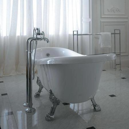 Globo Paestum Ванна 170x80x72см, отдельностоящая, цвет: белый/хром