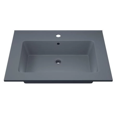 Раковина кварцевая Uperwood Parma Quartz, 65 см, серая матовая, бетон