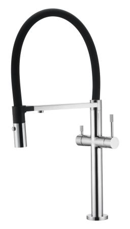 Смеситель для кухни Boheme UNO CHROME c краном для питьевой воды 115-CR