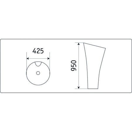 Раковина CeramaLux N WK8100(G-306) 42 см напольная