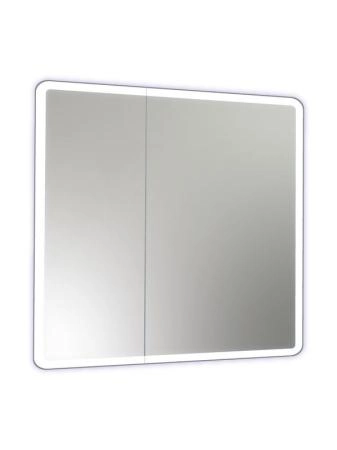 Зеркало-шкаф Континент Emotion LED 800х800 с подсветкой, 2 створки МВК030