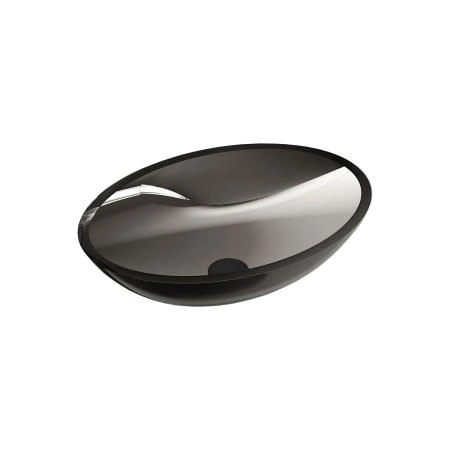 Раковина прозрачная Vincea VBS-6T11B, 500*350*150, накладная, цвет черный смола