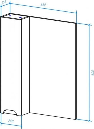 Зеркало-шкаф Bellezza Андрэа 65 L бежевый