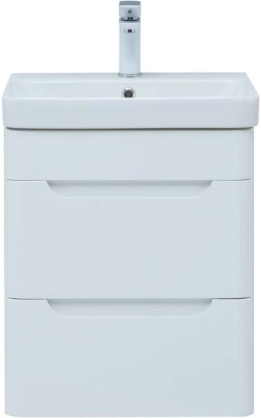 Тумба под раковину Aquanet София 50 белый глянец (2 ящика)