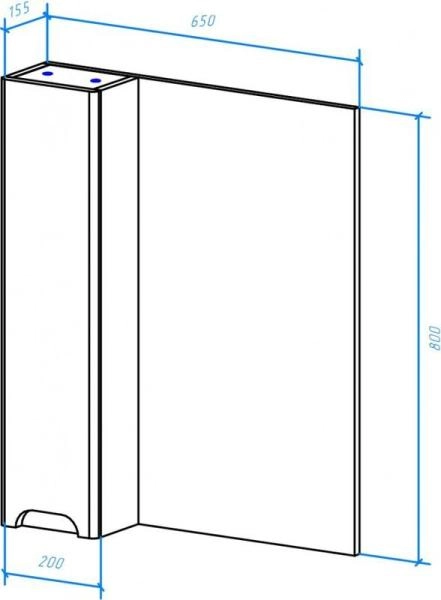 Зеркало-шкаф Bellezza Андрэа 65 L бежевый
