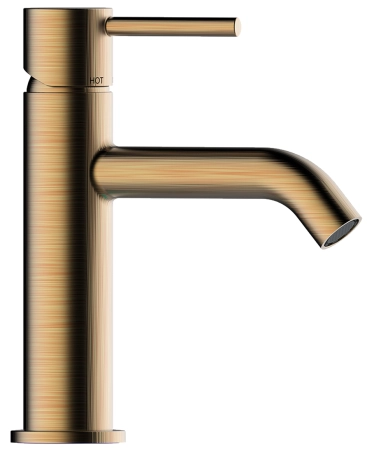 Bossini Teo-M смеситель для раковины, донный клапан Click-Clack, цвет Brushed Bronze Matt