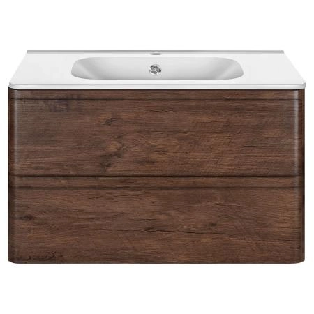 Тумба под раковину Vincea Vico 800 подвесная, 2 выкатных ящика soft close, R.Wood