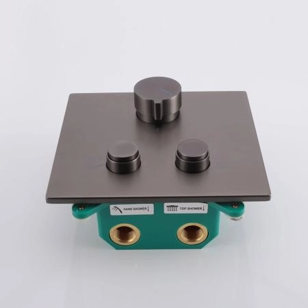 Встраиваемый смеситель Vincea для душа VSCV-421GM двухфункциональный, вороненая сталь