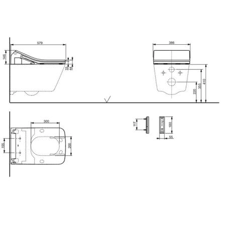 TOTO RX/SX Мини-шаровый кран 3/8 FF для WASHLET для легкого перекрытия воды, для модуля TECE (Продаем с унитазами/вошлетами TOTO!)