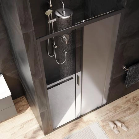 Дверь душевая в нишу AM.PM Gem W90G-110-1-195BM прозрачное, матовое; профиль черный