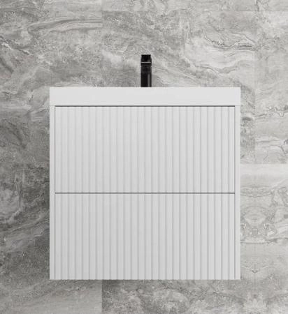 Тумба подвесная Style LineСтокгольм 60, Classic 60, (2 ящ.) белый рифленый софт, PUSH