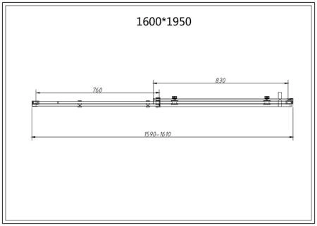 Душевая дверь Vincea Como-N VDS-4CN160CL, 1600, хром, стекло прозрачное
