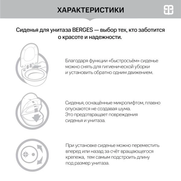Сиденье BERGES Patti Slim SO 13103