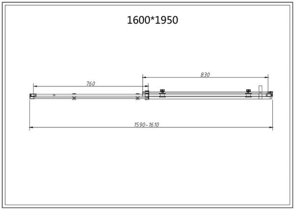 Душевая дверь Vincea Como-N VDS-4CN160CL, 1600, хром, стекло прозрачное