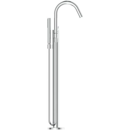 Ideal Standard Joy Смеситель для ванны, напольный, с ручным душем Stick, шланг для душа Idealflex 125см., для монтажа с A6133NU, цвет: хром