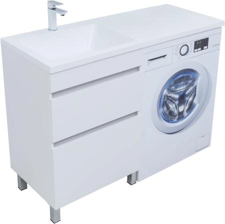 Тумба под раковину Aquanet Вега 58 белый глянец