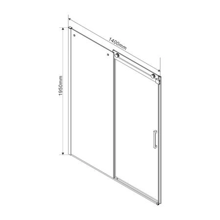 Душевой уголок Vincea Como VSR-1C1014CL, 1400*1000, хром, стекло прозрачное