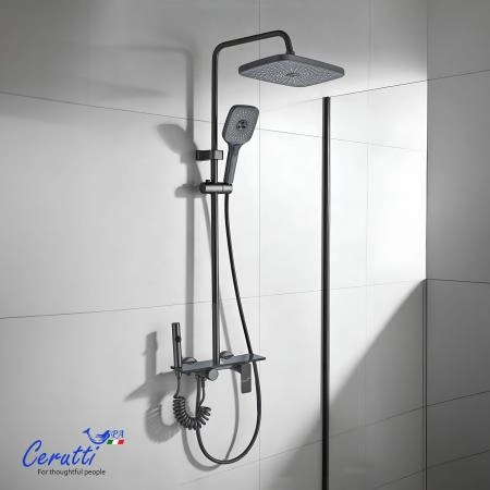 Душевая стойка Ceruttispa IVO цвет графит
